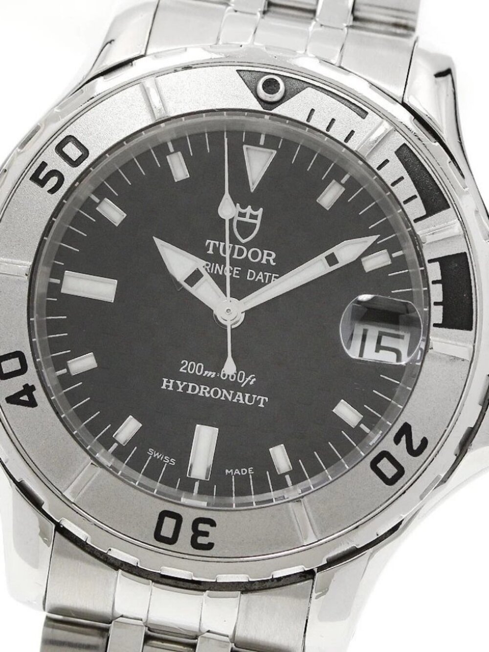 TUDOR Hydro note 85190 Date Black Dial Automatic Men's Watch_944554